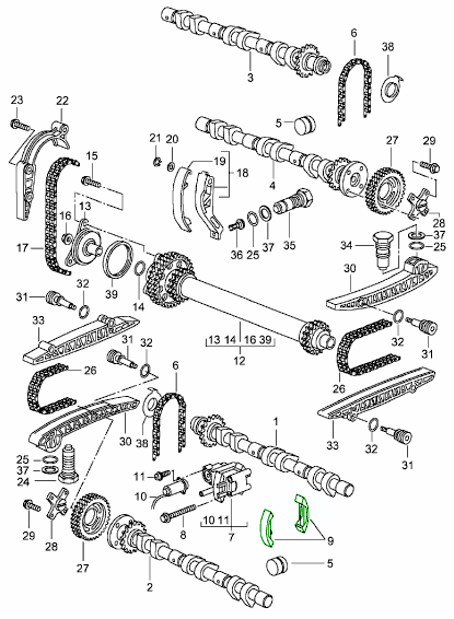 Solenoid valve guide rails - 986 Boxster, 996 Carrera (all)