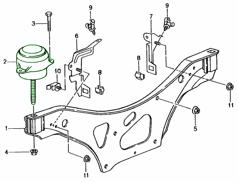 Engine mount (OE stiffness) - 996 (all)