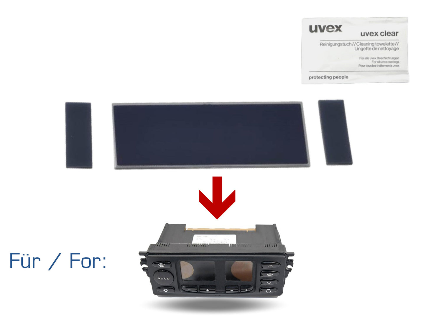 Repair kit for Climate Control LCD Display - 996.1 (all), 986.1 Boxster (all)