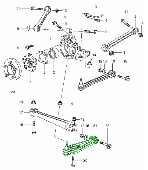 Lower control arm 'Coffin arm' - 986 Boxster, 996 (all)