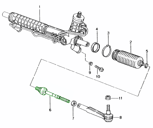 Track rod inner joint - 986 Boxster, 996 (all)