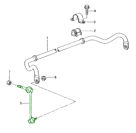 Drop links - 986 Boxster (front and rear), 996 Carrera 2 (front)