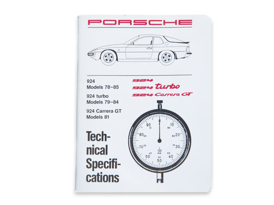 Technical Specifications Book - Porsche 924 (1978 - 1985)