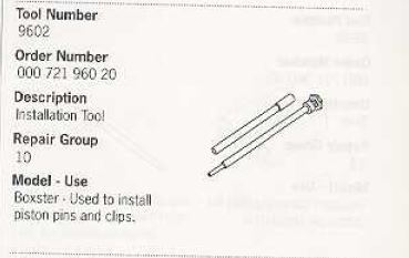 Engine Timing Tools - Porsche M9X engines (1997 to 2008) RENTAL