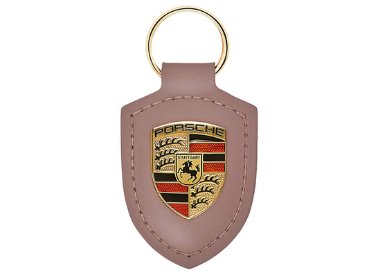 Porsche Key Tag with Crest - Frozen Berry Leather