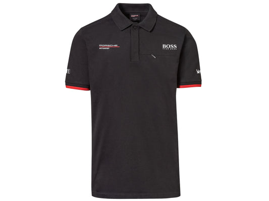 Porsche Men's Polo shirt, Black Motorsport Replica - XL