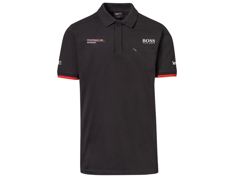 Porsche Men's Polo shirt, Black Motorsport Replica - XXL