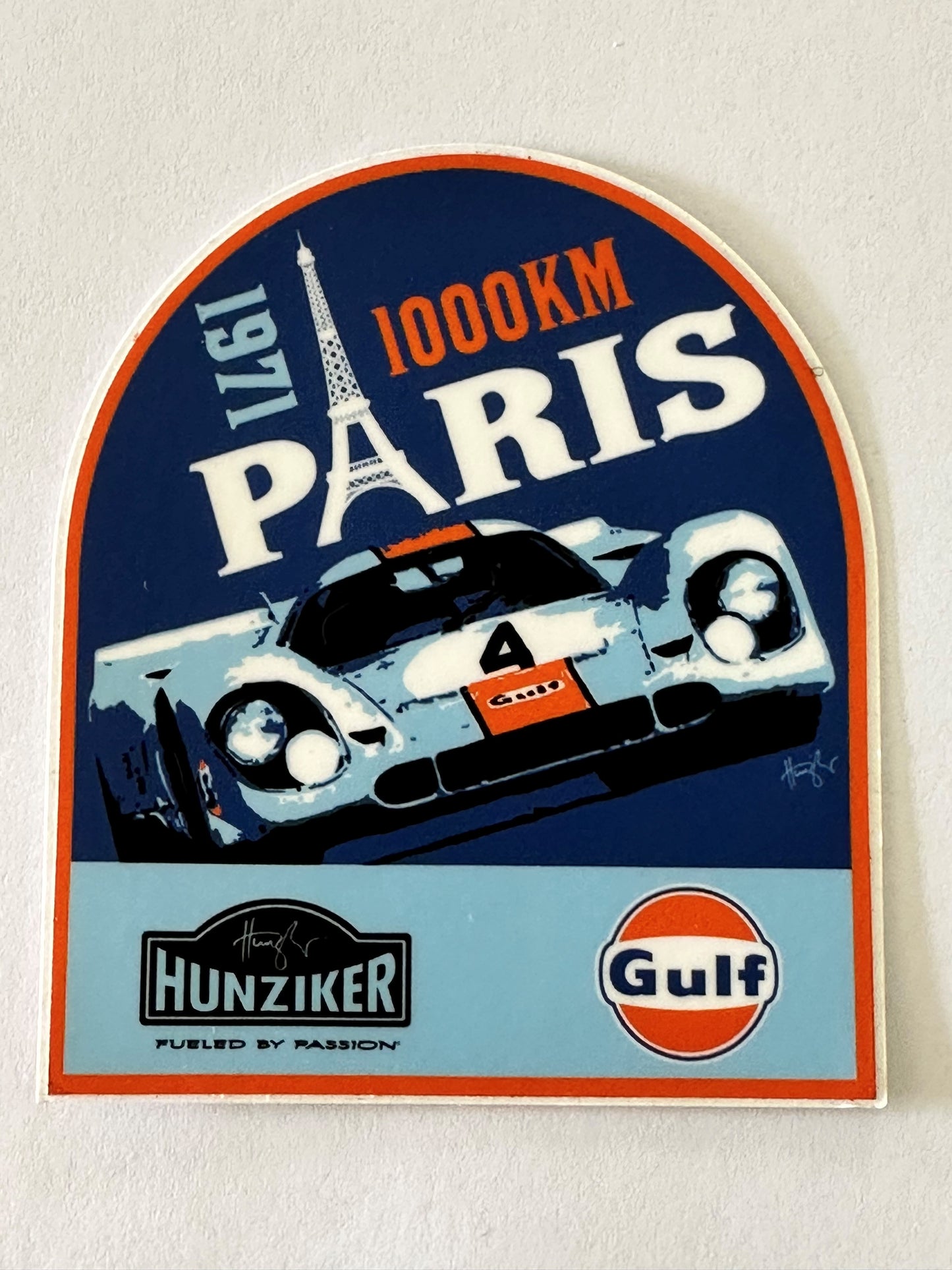 Hunziker 1971 Paris 1000km Gulf Sticker