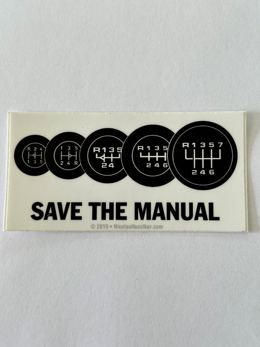 Save the Manual Sticker